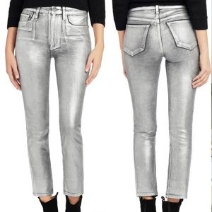JOE'S JEANS LUNA HIGH RISE ANKLE SILVER